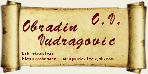 Obradin Vudragović vizit kartica